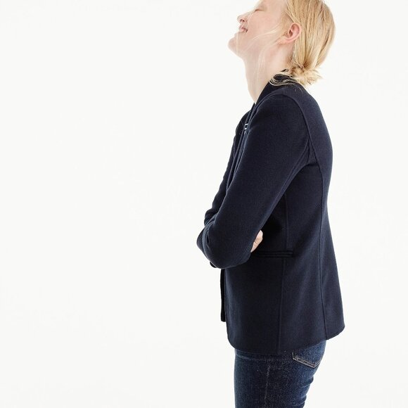 J. Crew Collection Cashmere Blazer Jacket Navy - Picture 4 of 5